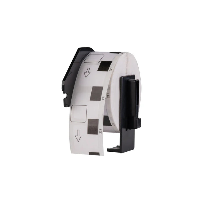 Étiquettes compatibles DK-22214, 12 mm x 30,48 m, avec support Brother, permanentes