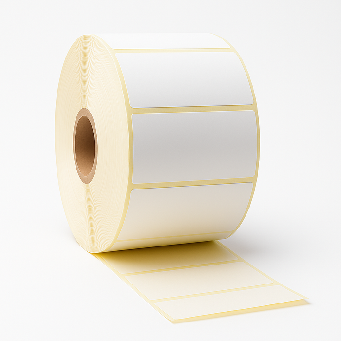 Etiquette thermique 32 mm x 19 mm, 2000 étiquettes par rouleau, noyau 25 mm, blanc, Thermal ECO, permanente avec perforation