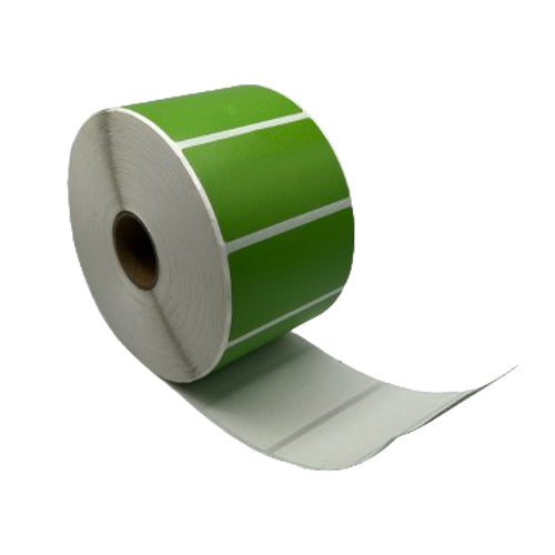 Étiquette thermique, 57 mm x 32 mm Vert, 1500 étiquettes par rouleau, noyau 25 mm, ECO, permanent