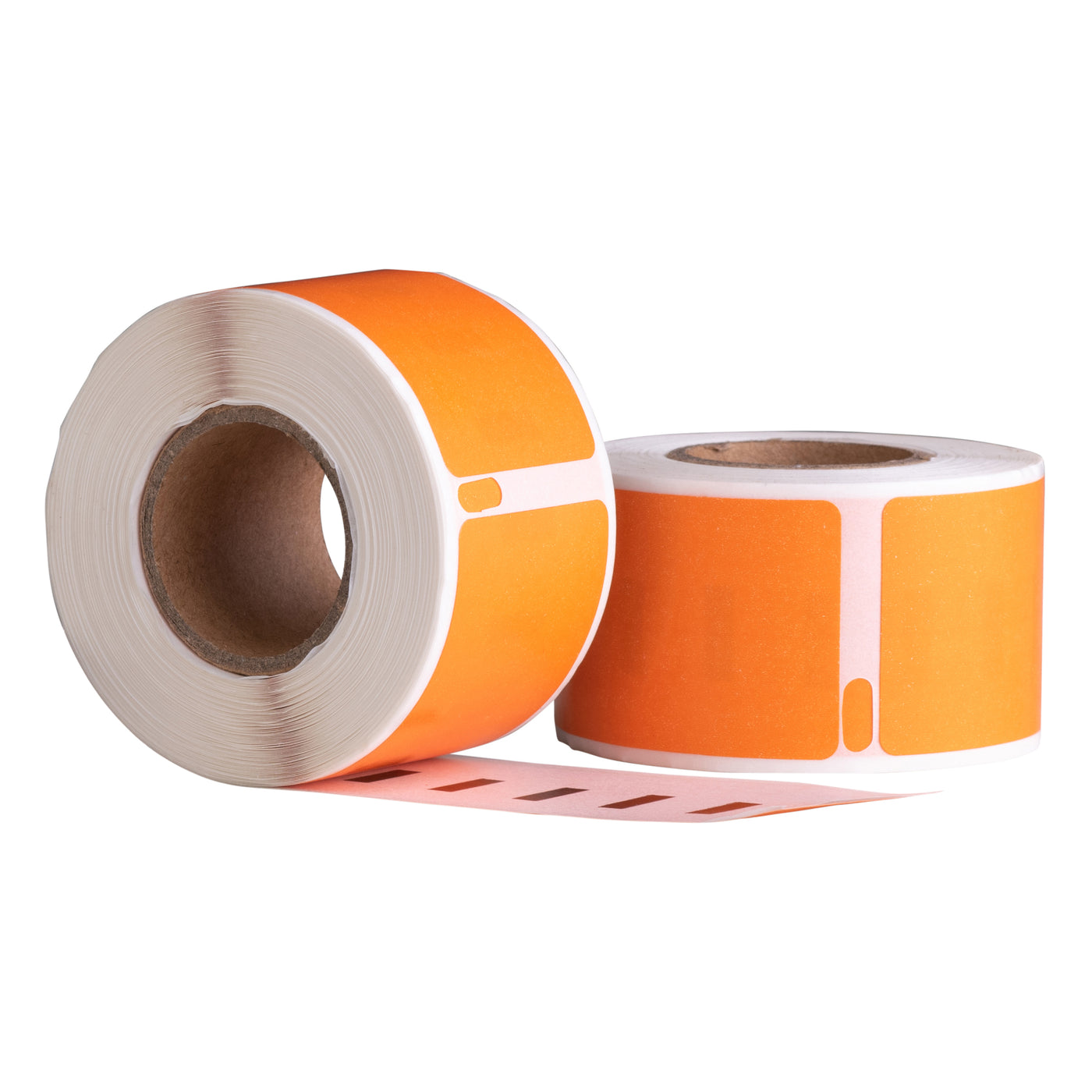 Étiquette thermique, 57 mm x 32 mm Orange, 1500 étiquettes par rouleau, noyau 25 mm, ECO, permanente