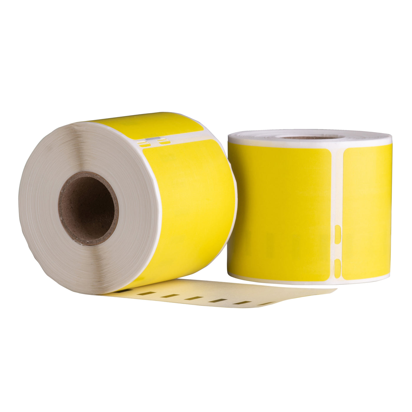 Dymo 11354 Étiquettes compatibles jaunes, 57 mm x 32 mm, 1000 étiquettes, permanentes