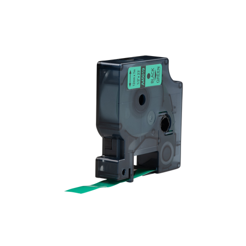 Dymo D1 Compatible 45019 (S0720590) ruban noir sur vert 12 mm x 7 m