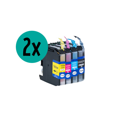 2 x Brother LC-3219 - LC-3217 cartouche d'encre compatible CMJN XL pack discount