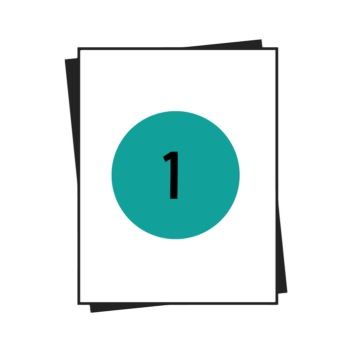 Feuilles d'autocollants A4, 1 par feuille, 210 x 296 mm, blanc, permanent, 100 feuilles